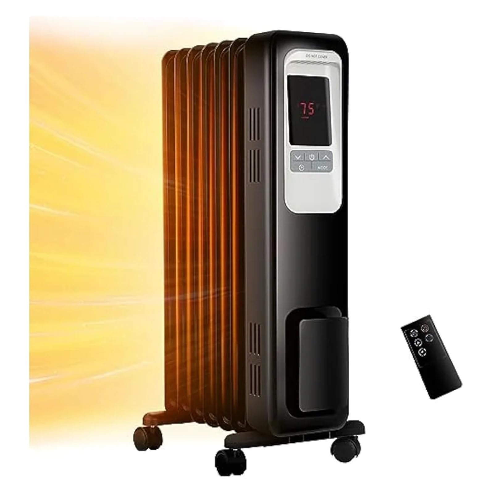 【すぐ暖まる】1500W オイルヒーター コンパクト＆静音 移動らくらく 51xXdGxb3gL._AC_UF894,